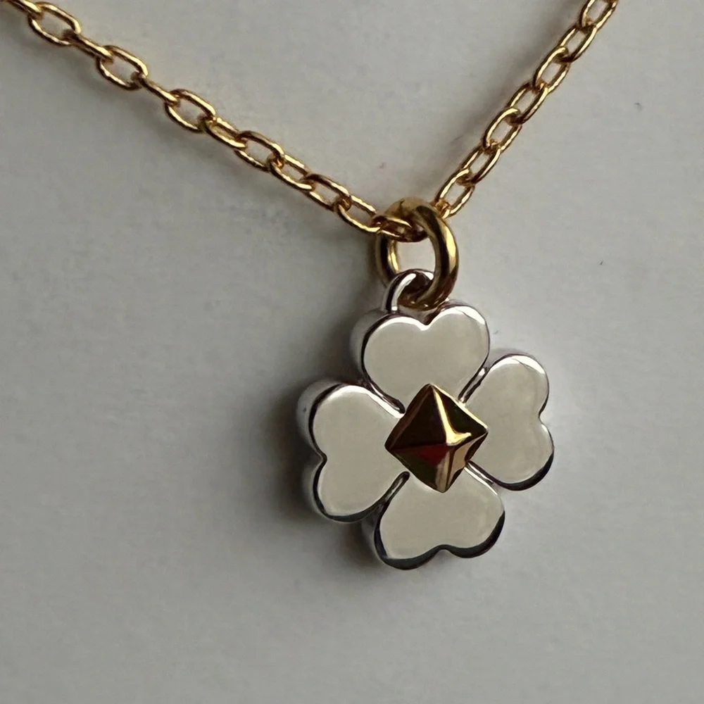 Kate Spade Necklace,Kate Spade Gold and Silver Floral Necklace